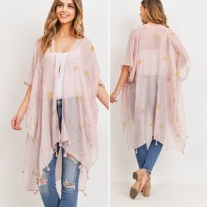 Pink & Golden star kimono